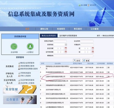 中天信獲信息系統集成及服務二級資質，開啟專業服務新篇章